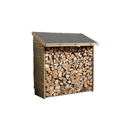 Portalegna da giardino in legno 188x86 cm  copertura bitumata  capacità 2 steri  trattato autoclave  RB18869 Foresta