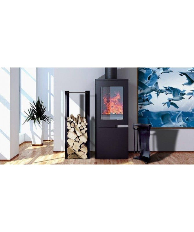 Portalegna Fooc in acciaio - Made in Italy