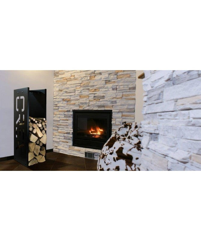 Portalegna Fooc in acciaio - Made in Italy