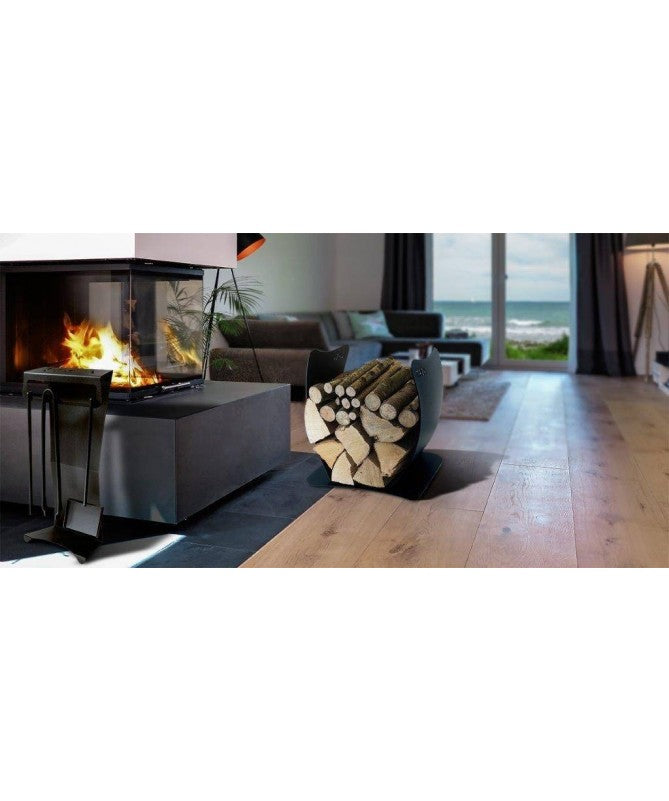 Portalegna Onda in acciaio - Made in Italy