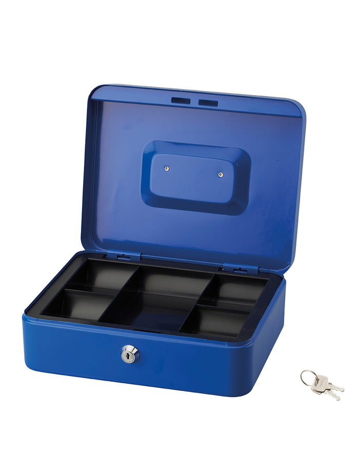 Portamonete, cassetta di sicurezza con serratura a camme, 2 chiavi, 25cm