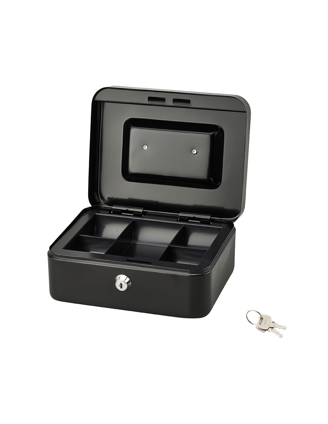 Portamonete, cassetta di sicurezza con serratura a camme, 2 chiavi, 20cm