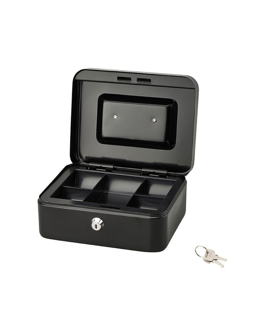 Portamonete, cassetta di sicurezza con serratura a camme, 2 chiavi, 20cm