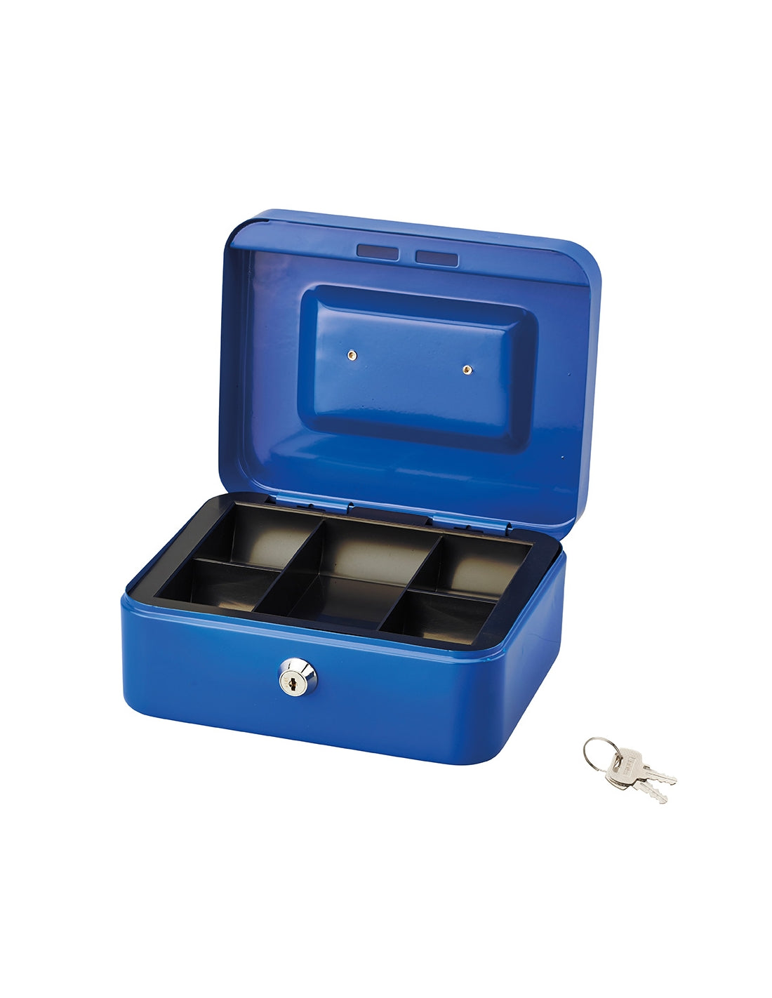 Portamonete, cassetta di sicurezza con serratura a camme, 2 chiavi, 20cm