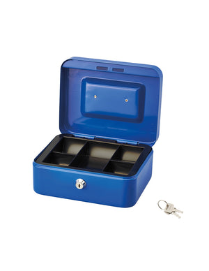 Portamonete, cassetta di sicurezza con serratura a camme, 2 chiavi, 20cm