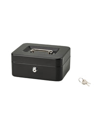 Portamonete, cassetta di sicurezza con serratura a camme, 2 chiavi, 20cm