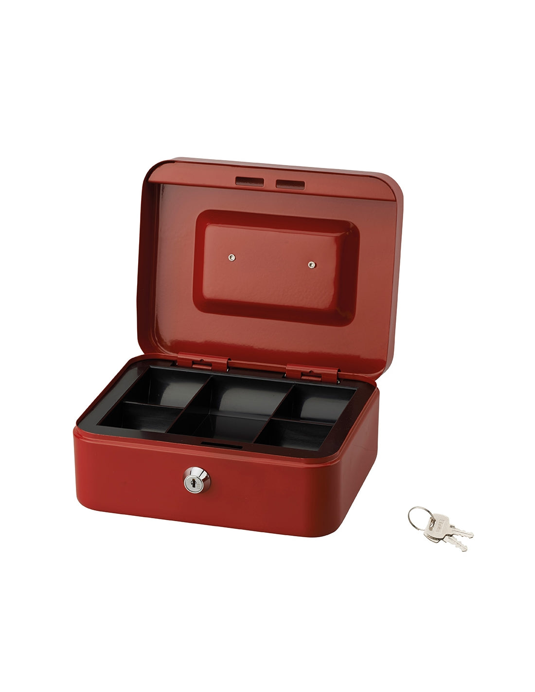 Portamonete, cassetta di sicurezza con serratura a camme, 2 chiavi, 20cm