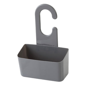 Portaoggetti doccia grigio in PVC gancio e fori di scolo per l'acqua