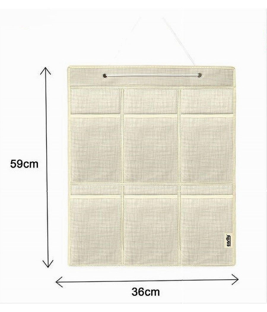 Portaoggetti Organizer A Sospensione 6 Tasche Tessuto Bagno Camera 59x36cm 69714         