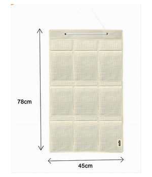 Portaoggetti Organizer A Sospensione 9 Tasche Tessuto Bagno Camera 45x78cm 69715         