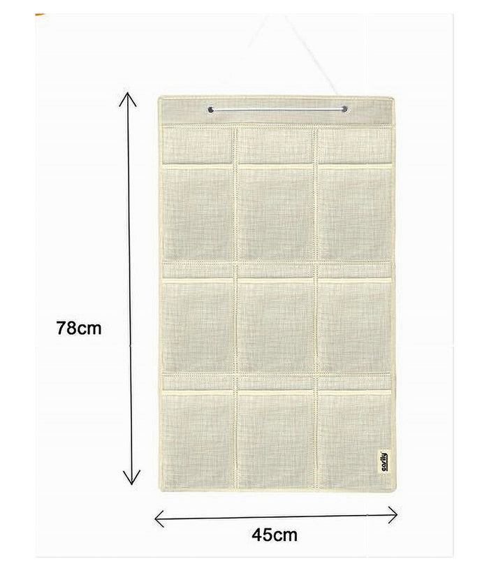 Portaoggetti Organizer A Sospensione 9 Tasche Tessuto Bagno Camera 45x78cm 69715         