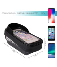 Portaoggetti Porta Cellulare Touch Screen Con Visiera Attacco Universale Xc-2654         