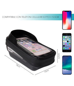 Portaoggetti Porta Cellulare Touch Screen Con Visiera Attacco Universale Xc-2654         