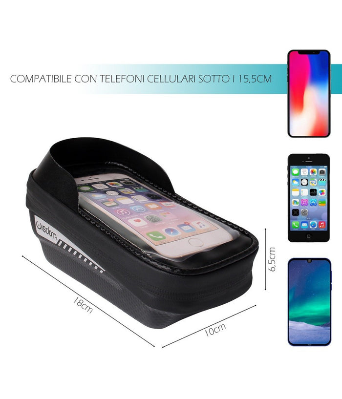 Portaoggetti Porta Cellulare Touch Screen Con Visiera Attacco Universale Xc-2654         