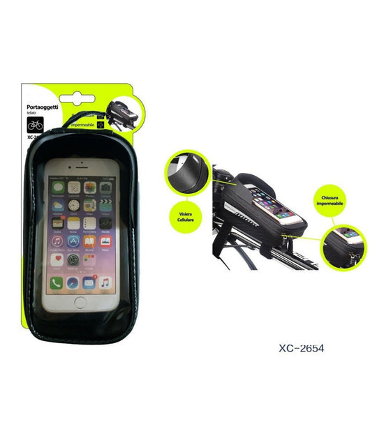 Portaoggetti Porta Cellulare Touch Screen Con Visiera Attacco Universale Xc-2654         