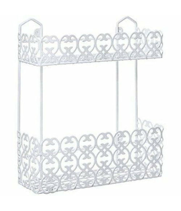 Portaoggetti Sapone Bagnoschiuma 2 Piani Ripiani Appoggio Bagno Da Parete 52525         