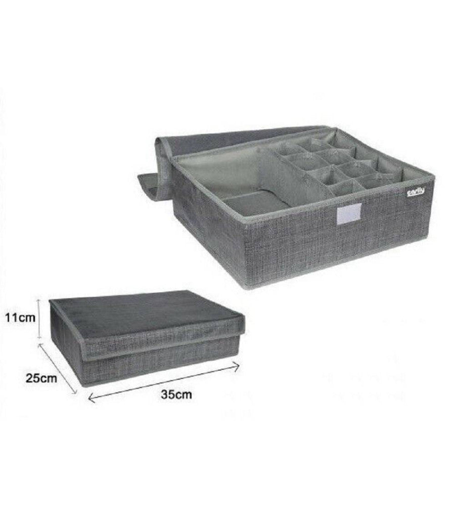 Portaoggetti Tessuto Organizer Contenitore Biancheria 13 Posti 35x25x11cm 69721         