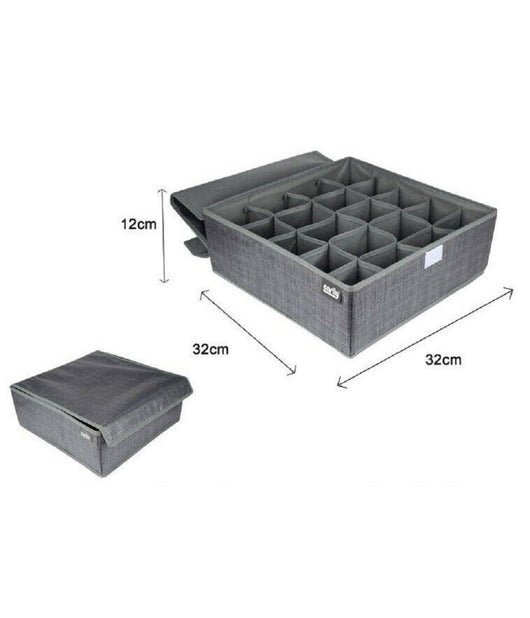 Portaoggetti Tessuto Organizer Contenitore Biancheria 20 Posti 32x32x12 Cm 69720         