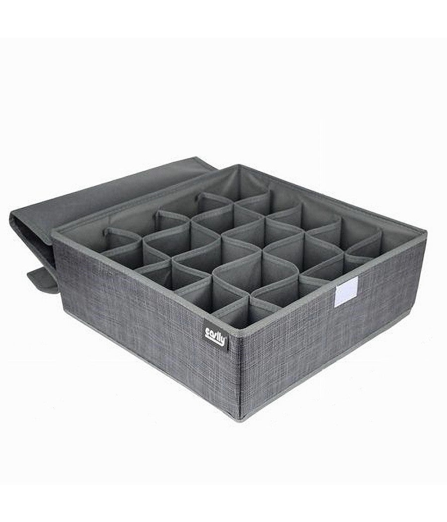 Portaoggetti Tessuto Organizer Contenitore Biancheria 20 Posti 32x32x12 Cm 69720         