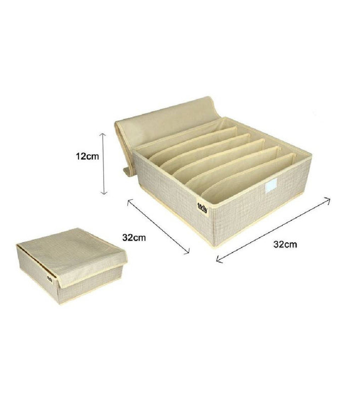 Portaoggetti Tessuto Organizer Contenitore Biancheria 6 Posti 32x32x12 Cm 69716         