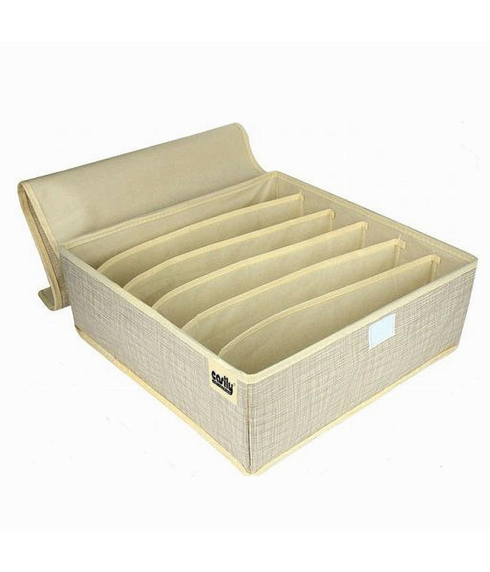 Portaoggetti Tessuto Organizer Contenitore Biancheria 6 Posti 32x32x12 Cm 69716         