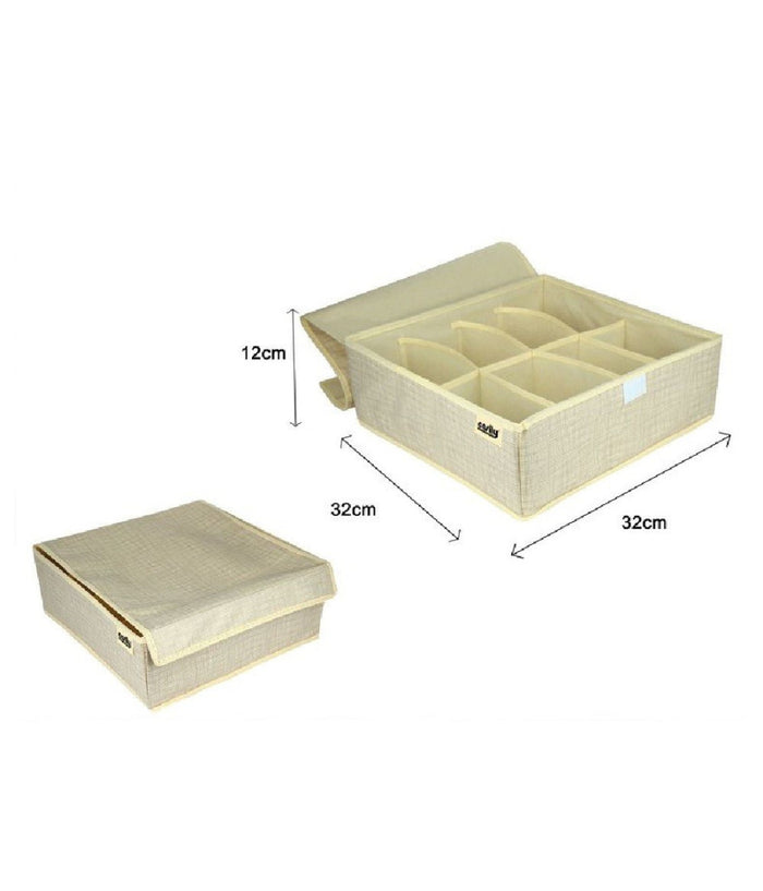 Portaoggetti Tessuto Organizer Contenitore Biancheria 8 Posti 32x32x12 Cm 69717         