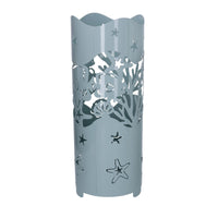 Portaombrelli metallo conchiglie azzurro tondo cm ø19h49