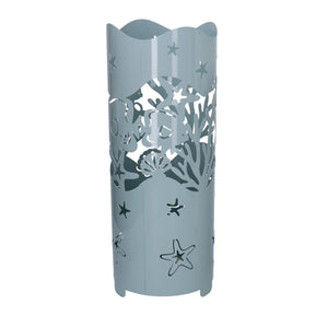 Portaombrelli metallo conchiglie azzurro tondo cm ø19h49