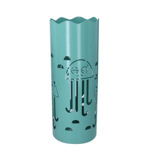 Portaombrelli metallo meduse verde acqua tondo cm ø19h49