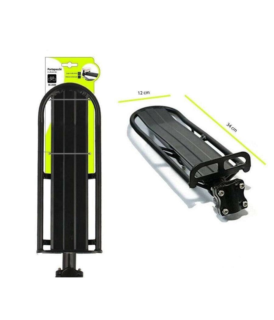 Portapacchi Posteriore In Alluminio Per Bici Bicicletta Attacco Universale Xc2550         