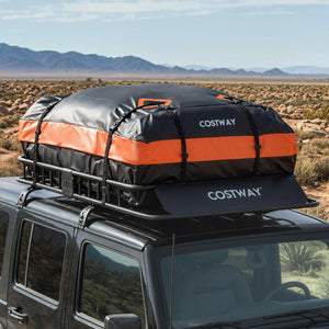 Portapacchi da tetto con borsa impermeabile da 425 L, Porta bagagli universale con cinghie a cricchetto per SUV-Accessori per veicoli