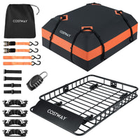 Portapacchi da tetto con borsa impermeabile da 425 L, Porta bagagli universale con cinghie a cricchetto per SUV-Accessori per veicoli