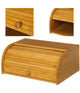 Portapane In Legno Di Bambu' Cucina Cassetto Porta Pane Con Apertura Serrandina         