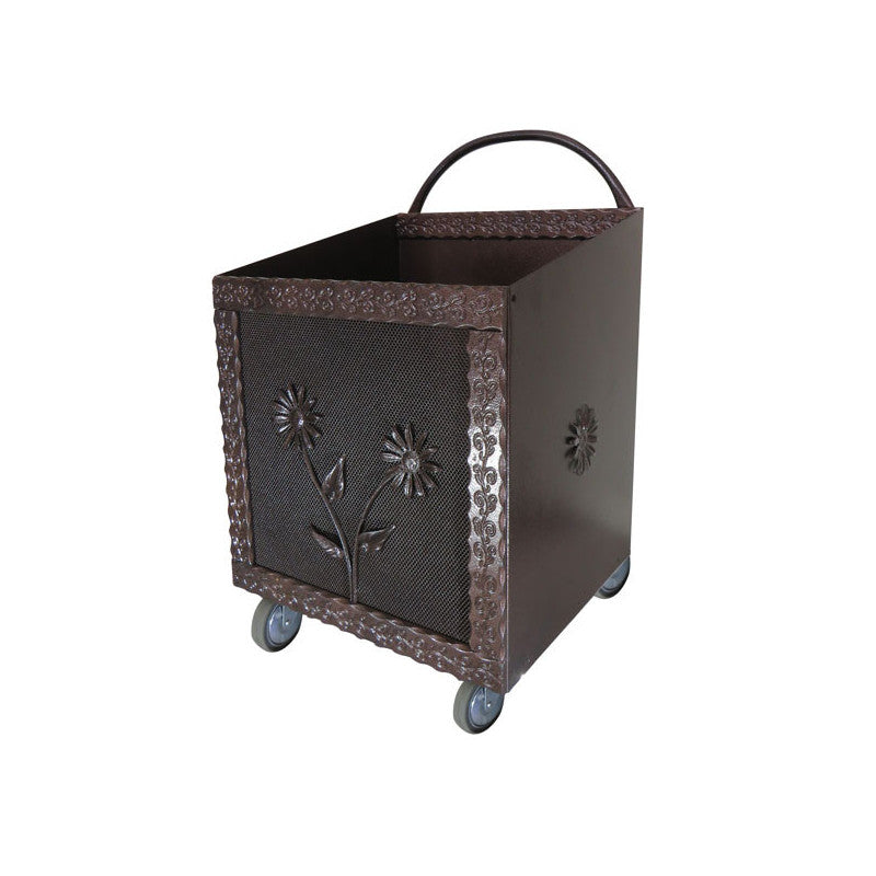 Portapellet con Ruote Nero Cm 37X42 H 57 Mille