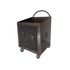 Portapellet con Ruote Nero Cm 37X42 H 57 Mille