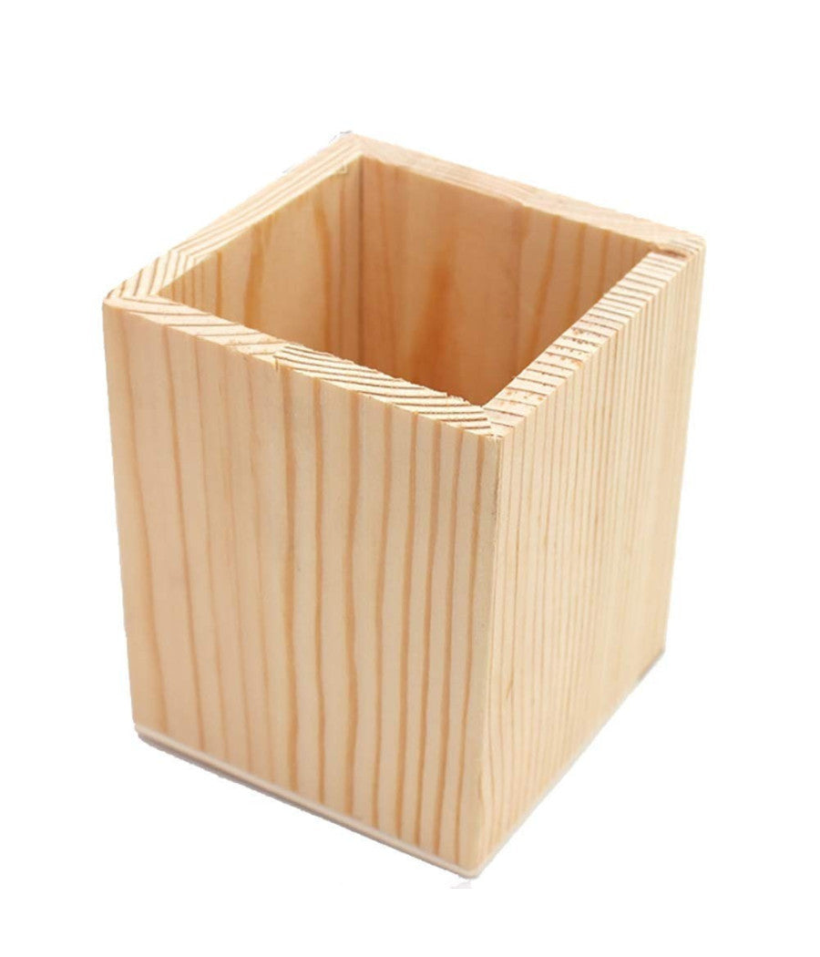 Portapenne Legno Rettangolare  64887 Organizer 10x8cm Penne Matite Contenitore         