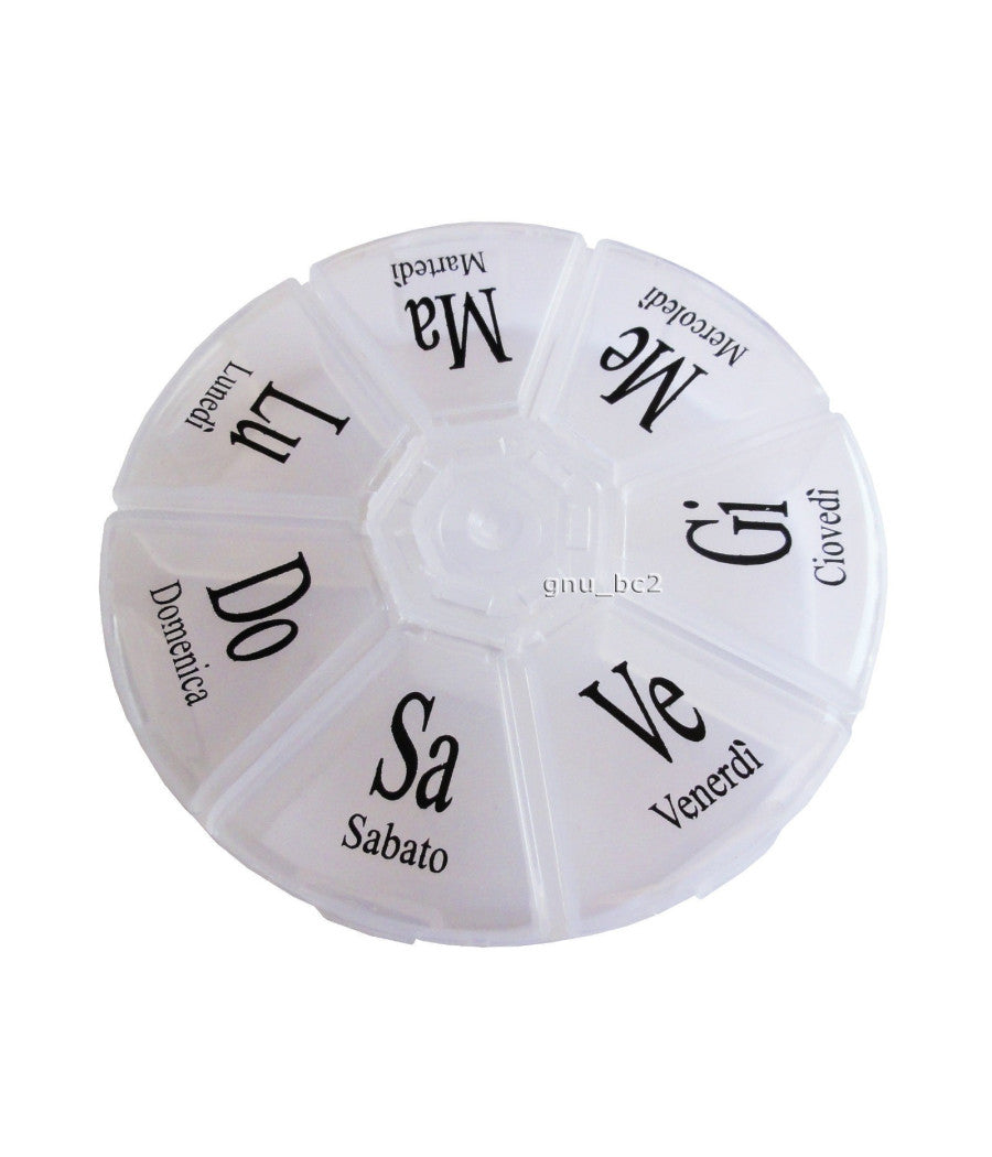 Portapillole Porta Pillole Pill Box 7 Giorni Settimanale 7 Scomparti Tascabile         