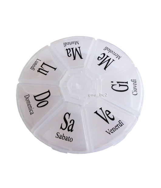 Portapillole Porta Pillole Pill Box 7 Giorni Settimanale 7 Scomparti Tascabile         