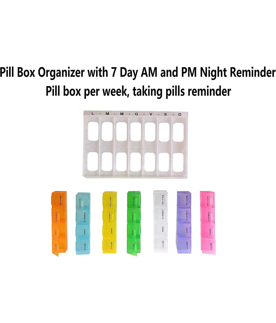 Portapillole Porta Pillole Pill Box 7 Giorni Settimanale Mattina Pomeriggio Sera         