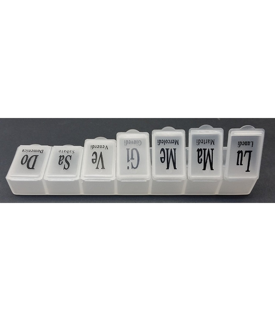 Portapillole Porta Pillole Pill Box 7 Giorni Settimanale Scatola 7 Scomparti         