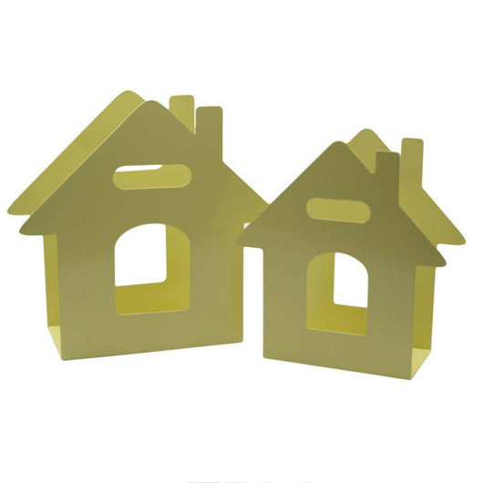 Portariviste metallo casetta 1-2 crema cm 29x12h29