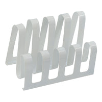 Portariviste metallo bianco 4 posti cm 31x19h22