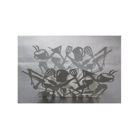 Portariviste metallo posate 1-2 bianco cmcm 35x12h26