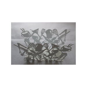 Portariviste metallo posate 1-2 bianco cmcm 35x12h26