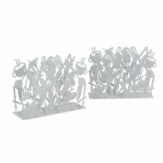 Portariviste metallo posate 1-2 bianco cmcm 35x12h26