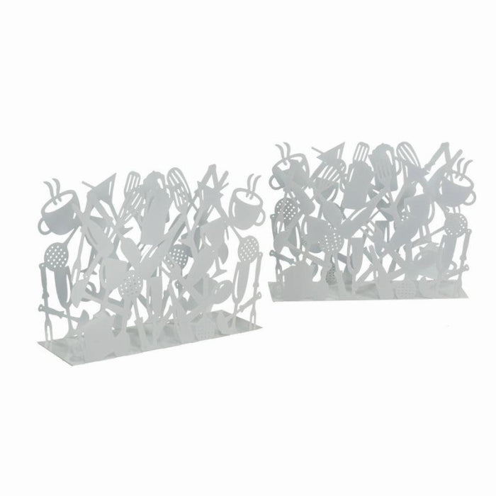 Portariviste metallo posate 1-2 bianco cmcm 35x12h26