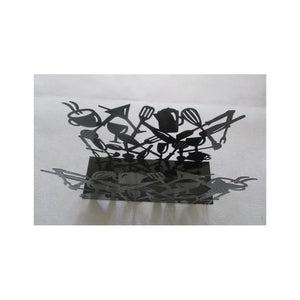 Portariviste metallo posate 1-2 nero cm 35x12h26