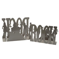 Portariviste metallo rock 1-2 tortora cm 35x12h24