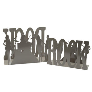 Portariviste metallo rock 1-2 tortora cm 35x12h24