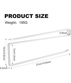 Portarotolo 27cm Sottopensile Senza Forare Per Cucina Bagno Porta Asciugamano  Bianco       